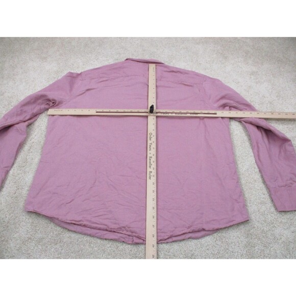 UNTUCKit Shirt Mens 2XL XXL Pink Linen Blend Long Sleeve Casual Button Up * - Picture 10 of 12